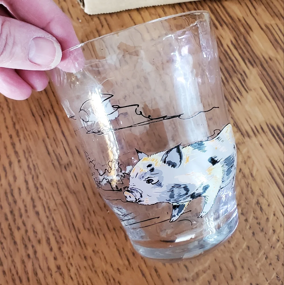 Anthropologie Genevieve Pig Juice Glass